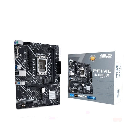 ASUS Prime H610M-E mATX LGA1700 Motherboard with PCIe 4.0, DDR4, M.2 Slots, 1Gb LAN, HDMI/DP, USB 3.2 Gen 1