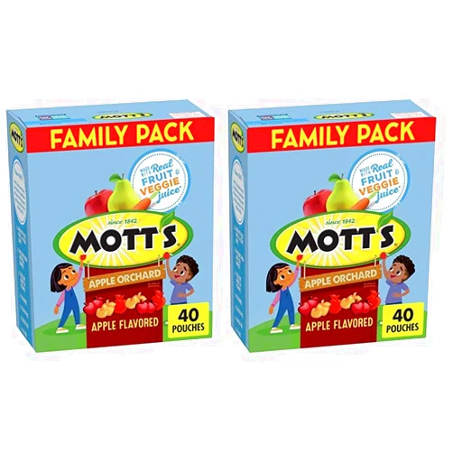 Mott's Fruit Flavored Snacks, Apple Orchard, Gluten Free, 40 ct (Pack of 2)