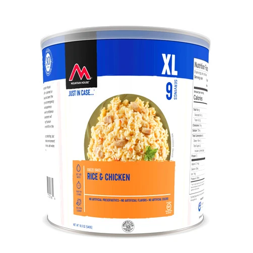 Mountain House Store Mountain House Rice & Chicken | Freeze Dried Backpacking & Camping Food | Survival & Emergency Food | Gluten-Free #10 Can