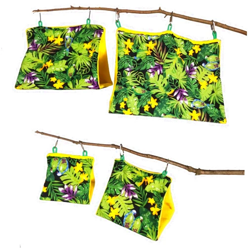 TAKSDAI Bird Hut Spring Warm Hanging Hammock Cage Hideaway Shade Lounge Swing Tent Bed for Conure Parrot Rat Cockatoo Quaker Parakeet