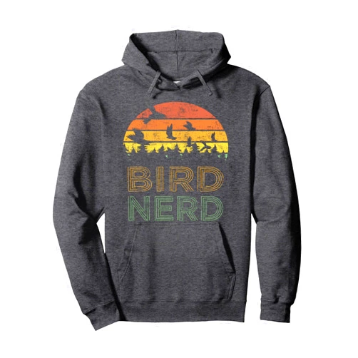 Birding Bird lover Tee Merch Bird Nerd Retro Vintage Distressed Bird Watcher Watching Pullover Hoodie