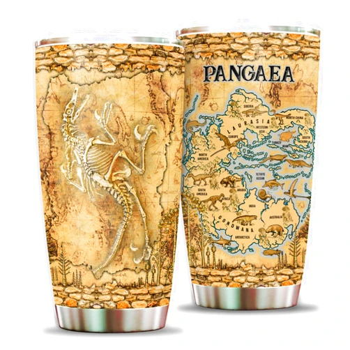 4LIEUBASMI Geology Gifts For Men, Geology Birthday, Map Reunite Pangaea Prehistoric Continent Pangea History 20 Oz Tumbler, Dinosaur Fossils, Supercontinent Paleontology Geologist Gifts For Adults