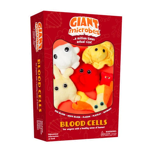 GIANT MICROBES GIANTmicrobes Blood Cells Themed Gift Box, Blood Cell Plush, Blood Bank Laboratory Gifts, Lab Tech Gifts, Hematology Gifts, Leukemia Gifts