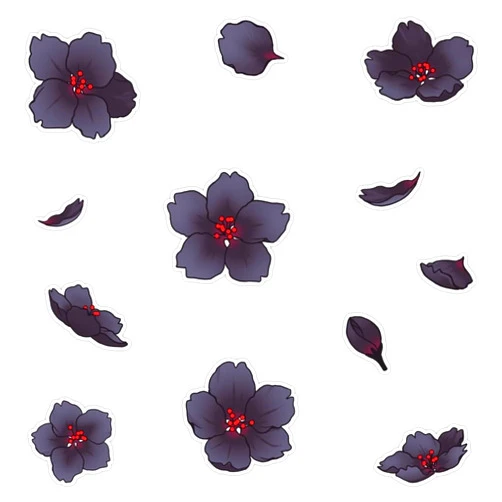 SMJ Designs Falling Black Sakura Cherry Blossom Sticker Vinyl Waterproof Sticker Decal Car Laptop Wall Window Bumper Sticker 5
