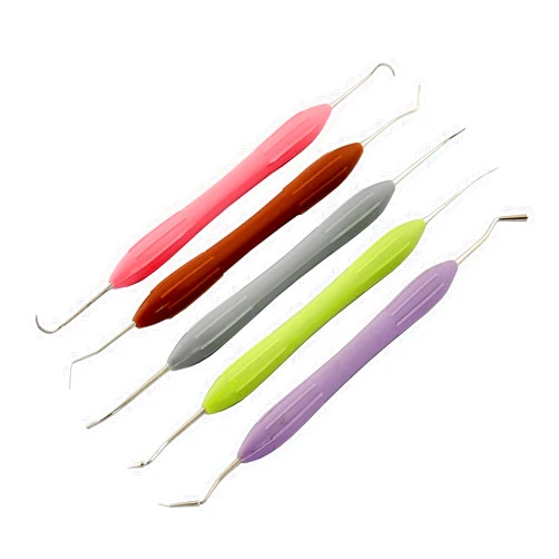PRECISE CANADA Silicone Handle Dental Composite Filling Instruments Kit 5pcs Tools DN-2285