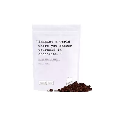 Frank Body Cacao Coffee Scrub | Natural & Cruelty Free Exfoliating Body Scrub | Hydrating Vegan Scrub For Skin Care, Stretch Marks, Acne, And Cellulite | 1ct, 200g -- 7.05oz