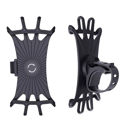 EMorevalue 360°Rotation Cycling Bike Bicycle Phone Mount Holder Silicone Handlebar Case for Samsung Galaxy A15 5G A25 A35 A54 A13 A23 A12 A53 S24 Ultra, S23 Ultra, S21 Plus, S20 Fe, iPhone 15 14 13 12 Pro Max