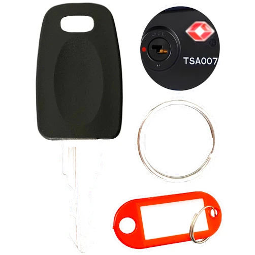 Badogrio TSA 007 Key Master Luggage Key with Keychain and Key Tag (1 pack)