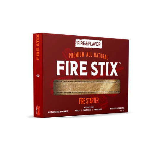 Fire & Flavor Fire Stix All-Natural Fire Starters - Eco-Friendly Fire Starters for Fireplaces, Campfires, Grills, and Wood Stoves - Odorless, Chemical-Free, and Clean-Burning Fire Starters
