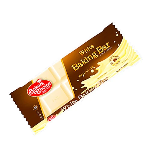 Baker's Choice White Baking Chocolate Bar - Microwaveable Chocolate Easy Melt Bar - Almond Bark Coating, Candy Coating - Kosher , Non-Dairy , Vegan and Non GMO - 10 oz ( 284g )