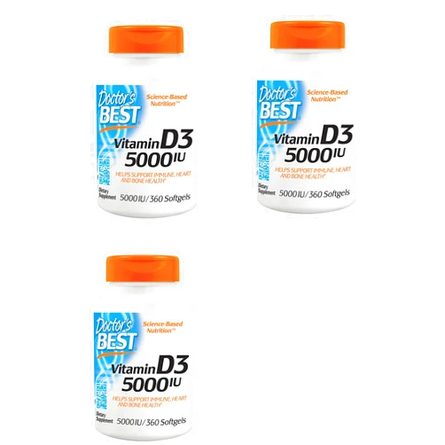 Doctor's Best D 3 5000IU, 360 Softgels
