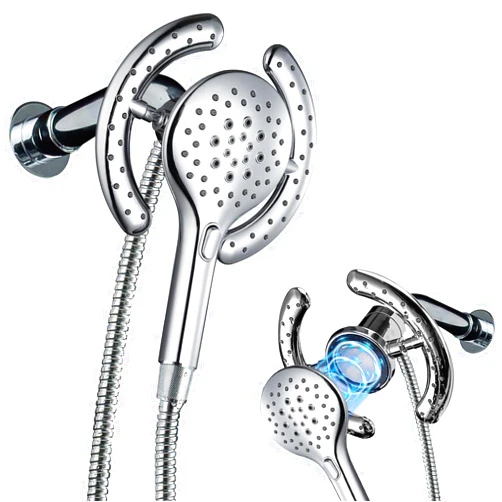 Bellearly High Pressure Magnetic Shower Head with Handheld Spray Combo, 2 in 1 Dual Shower Head with 3 Setting Modes, Magnetic Docking System, cUPC and CEC Certification Approved,Chrome Finnish, BELLEARLY