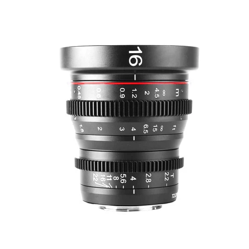 Meike 16mm T2.2 Manual Focus Wide Angle Fixed Prime Cinema Lens for M43 Micro Four Thirds MFT Mount Cameras and Cinema Camera BMPCC