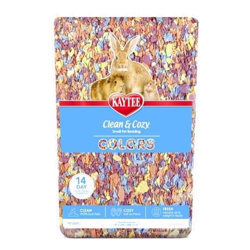 Kaytee Clean & Cozy Colors, Small Animal Bedding with Extreme Odor Control, Kaleidoscope, 49.2 Liters