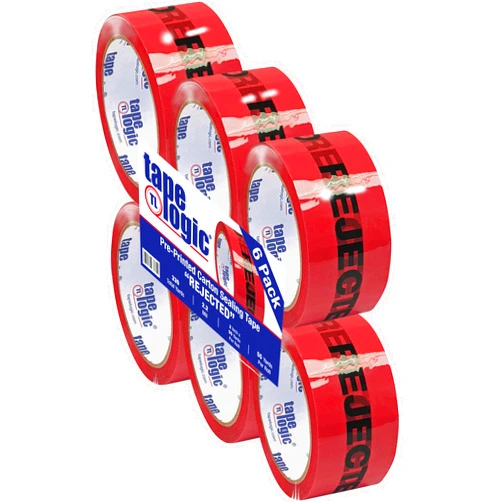 Aviditi Tape Logic 2 Inch x 55 Yard 2.2 Mil Black/Red, Heavy Duty Packing Tape, 