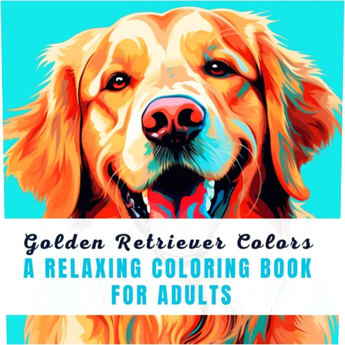 Vividy Designs Golden Retriever Colors: A Relaxing Coloring Book for Adults - 8.5