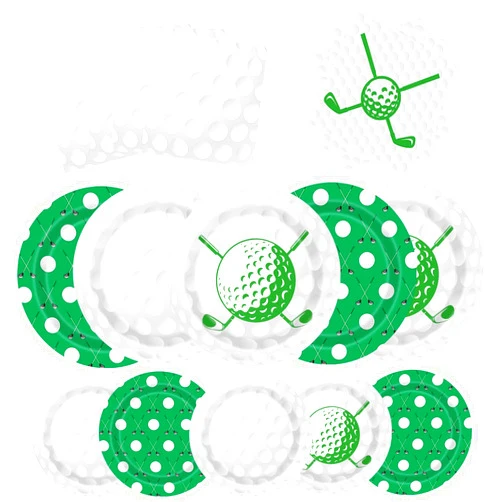 WIQEDOHA Golf Party Decorations 96Pcs Golf Ball Birthday Party Supplies Golf Plates and Napkins for Golf Themed Party Hole in One Birthday Decorations