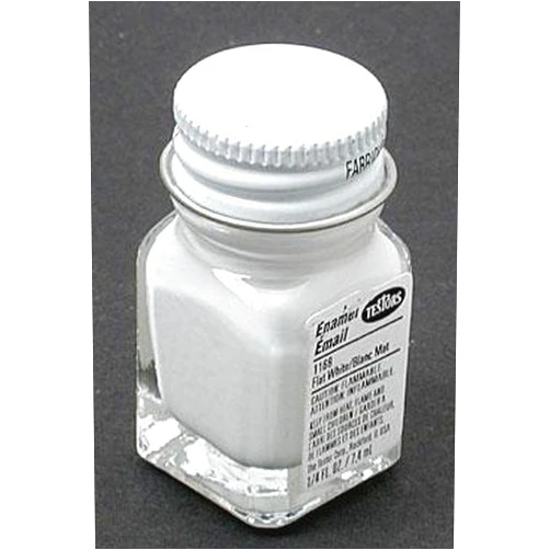 Testors 1168 Pla flat white 1/4-oz