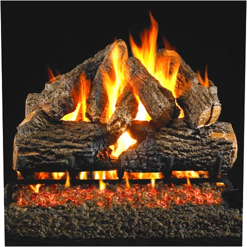 RealFyre Peterson Real-Fyre 18-inch Charred-Oak Gas-Logs Only No Burner