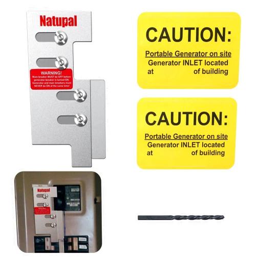 Natupal Generator Interlock Kit Compatible with Eaton Cutler Hammer CH-5 Panel, 2 1/4 Inch Spacing Between Main and Branch Breaker (EAT-CH5)
