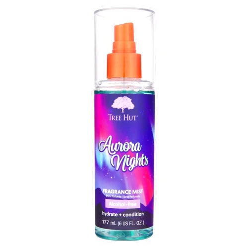 Tree Hut Aurora Nights Fragrance Mist, Hydrating, Alcohol-Free Formula, Cozy Scent with Warm Pistachio and Toasted Marshmallow Notes, 6 fl oz