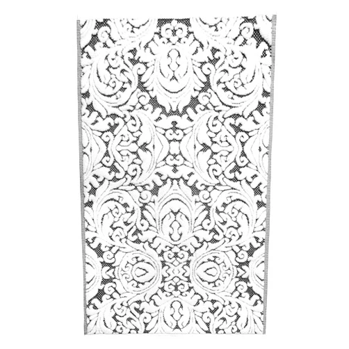 COTTON CRAFT Bath Tub Mat - Sculpted Damask Terry Jacquard Step Out Floor Mat - Heavyweight 1100 GSM Low Lint Absorbent Luxury Bathroom Mat - Hotel Spa Shower Rug -Not a Bathroom Rug - 21 x 34 - Black