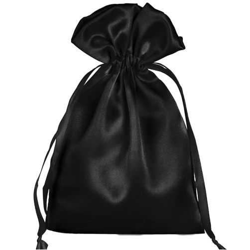 AKLVBL 50 Pack 5X7 Black Satin Bags Small Gift Bags, Jewelry Bags, Drawstring Pouch, Wedding Favor Bags, Baby Shower Bags, Party Favor Bags,Satin Gift Bags