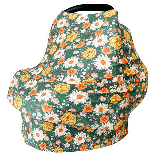 Konssy Baby Car Seat Covers- Multi-use Carseat Canopy for Babies, Stretchy Infant Carseat Cover Boy, Shower Gifts for Unisex Boys and Girls