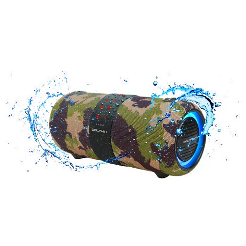 Dolphin LX-60 Camo Bluetooth Speaker Boombox - Waterproof, Dual 3