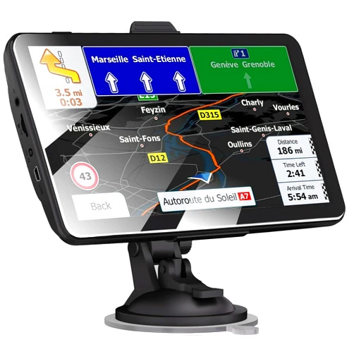 LONGRUF GPS Navigator for Car, 2024 Americas Map,7-inch Touch Screen 16GB GPS Navigation System,Truck GPS Navigation System,Voice Guidance and Speed Camera Warning GPS,Provides Lifetime Live Map Updates