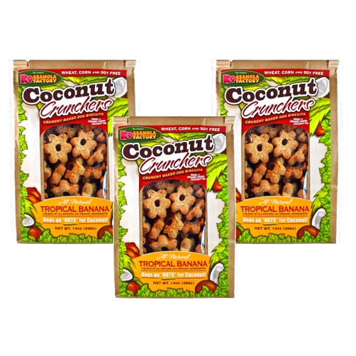 K9 Granola Factory Coconut Tropical Banana Crunchers (Pack of 3)