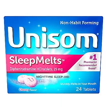 Unisom SleepMelts Cherry Flavor 24 Each (Pack of 5)