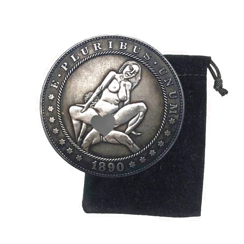 YingRen Romantic Yoga Posture Memorial Badge Hobo Nickel Lucky Coin Couple Game Challenge Coin Commemorative Badge Collection Art Novelty Gift