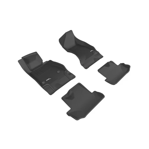3D MAXpider Custom Fit KAGU Floor Mat (BLACK) Compatible with CHEVROLET CAMARO 2016-2023 - Full Set
