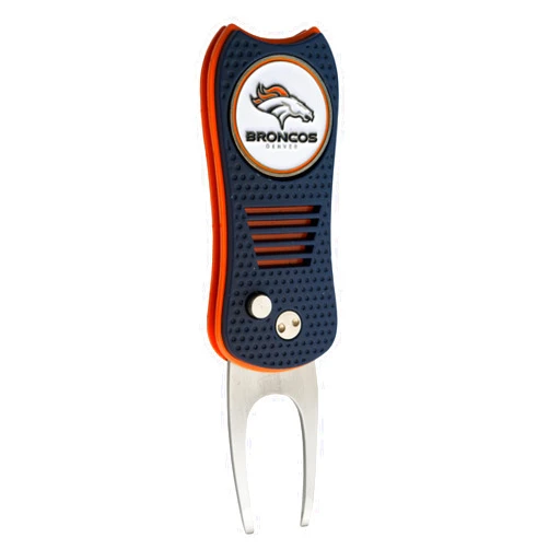 Team Golf NFL Switchblade Divot Tool with Double-Sided Magnetic Ball Marker, Features Patented Single Prong Design, Causes Less Damage to Greens, Switchblade Mechanism