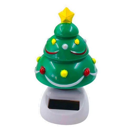 Generic Christmas Solar Dancing Toy, Car Dashboard & Office Desk Decor with Swinging Snowman/Santa for Xmas Gifts (Style A)