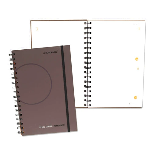 At-A-Glance 80620330 Plan. Write. Remember. Planning Notebook Two Days Per Page 6 x 9 Gray