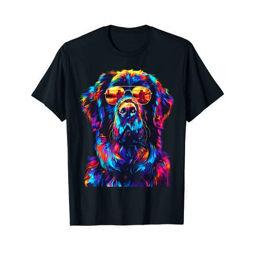 Newfoundland Dog Sunglasses Designs Newfoundland Lovers Design Pop Art Funny Newfoundland Dog T-Shirt