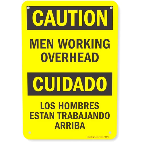 SmartSign “Caution - Men Working Overhead” Sign | 7