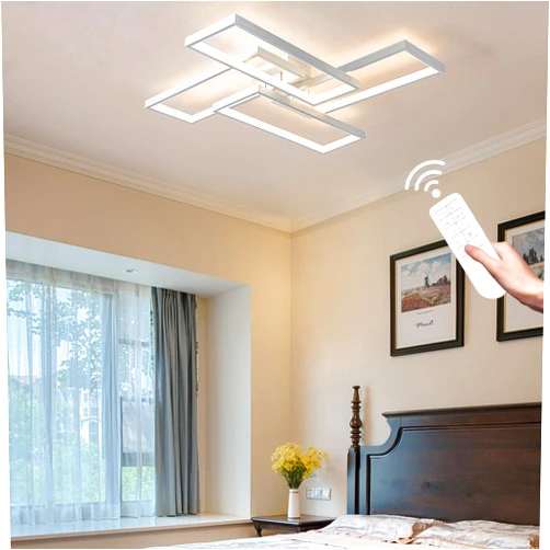 Shine LUEST Modern LED Ceiling Light Fixture White Flush Mount Ceiling Light Dimmable 26