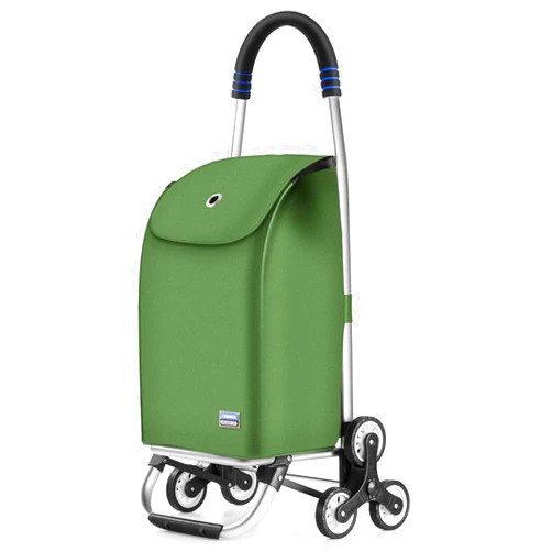 GAKYOUR Aluminum Alloy Portable Shopping cart, climbable Household Grocery Trolley, Foldable Trolley with Detachable Shopping Bag for Shopping-F