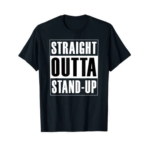 Business Designs by TeesMePleaseMe Straight Outta Stand-up - Agile Scrum Funny T-Shirt T-Shirt
