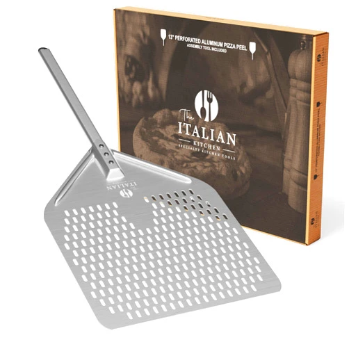 The Italian Kitchen Specialty Kitchen Tools Perforated Pizza Peel 13