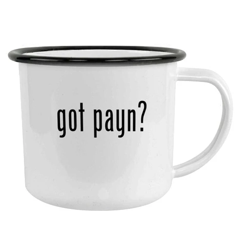Molandra Products got payn? - 12oz Camping Mug Stainless Steel, Black