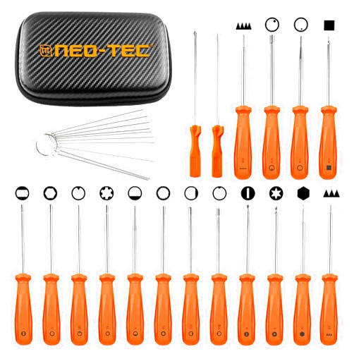 NEO-TEC Pack-of-18 Carburetor Adjustment Tool Carburator Adjusting Kit for 2-Cycle Small Engine Compatible with STHIL Husqvarna Echo Ryobi Troy Bilt Trimmer Weedeater Chainsaw