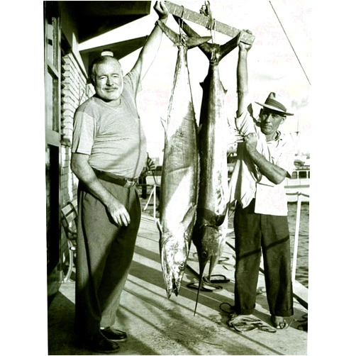 Goods Galore Ernest Hemingway Sailfish Barracuda 8.5x11 Photo Print Fishing Novelist Author
