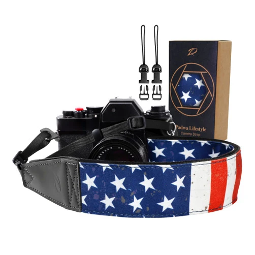 Padwa Lifestyle American Flag Print Camera Strap - 2