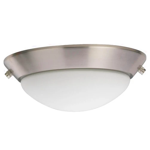 Quorum International 1504-865 Energy Efficient 2 Light CFL Ceiling Fan Light Kit, Satin Nickel Finish with Satin Opal Glass