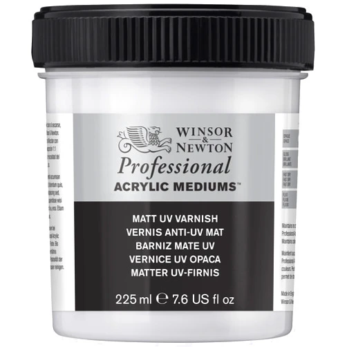 Winsor & Newton Professional Acrylic Medium, Matt UV Varnish, 225ml (7.6-oz)