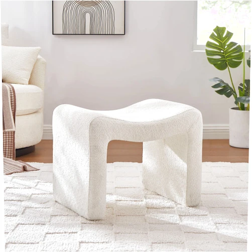 VANOMi Small Footstool Ottoman, Multi-Functional Modern Foot Stool, Sofa Footrest Extra Seating for Living Room, Entryway, Hallways and Bedrooms